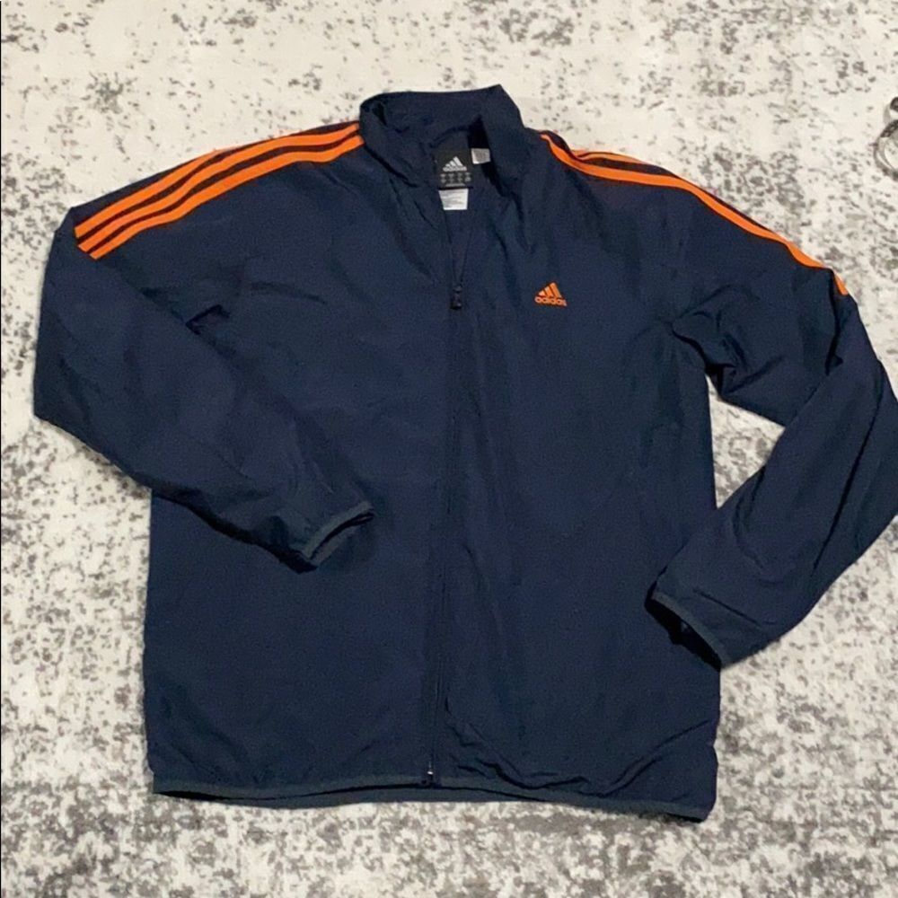 adidas Navy and Orange Lightweight Jacket